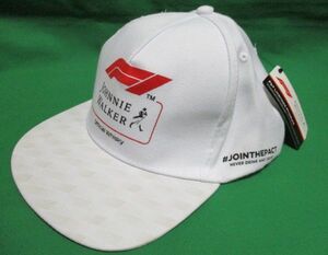 未使用品　激レア　JOHNNIE WALKER　帽子　白　キャップ　ジョニーウォーカー　Formula1　F1　オフィシャル　ウィスキー