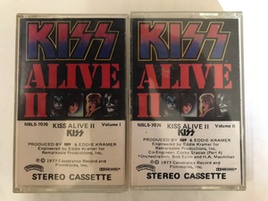 ■貴重USオリジナルカセット■KISS-キッス/ALIVE Ⅱ 1977年 米CASABLANCA 二巻セット！