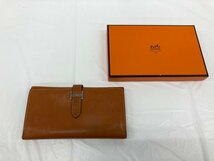 HERMES エルメス ベアン シェーブル ブラウン SV金具 【BKAB7012】_画像2