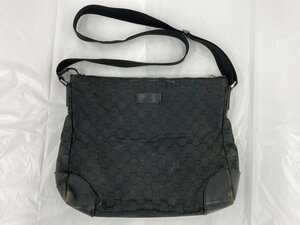 GUCCI　グッチ　GGキャンバス　ショルダーバッグ　110054　203419　ブラック【BKAG3027】