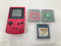 Nintendo　ニンテンドー　ゲームボーイカラー　本体　CGB-001 / ソフト　ポケットモンスター　赤・緑・金　おまとめセット【BKAH4007】_画像1