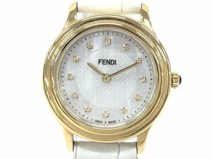 FENDI フェンディ クラシコ 003-25000L-552 クォーツ シェル文字盤 稼働品【BKAI8033】