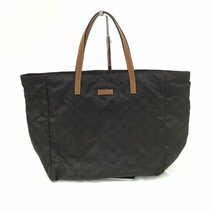 GUCCI　グッチ　282439　502752　GGキャンバス　トートバッグ　黒茶【BKAC5042】_画像1