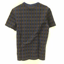 LOUIS VUITTON　ルイヴィトン　半袖Tシャツ　青×茶　チェック柄　サイズM【BKAG5046】_画像2