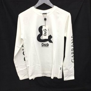 DOLCE&GABBANA ドルチェ＆ガッバーナ 長袖Tシャツ ＆デザイン 白 表記サイズ：M【BKAN5025】