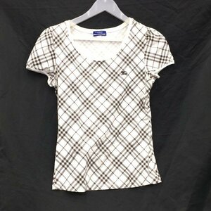 BURBERRY BLUE LABEL バーバリーブルーレーベル　Tシャツ　半袖　チェック柄　FA567-199-56　サイズ38【BKAW5021】