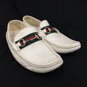 GUCCI グッチ シェリーライン ビットローファー ドライビングシューズ サイズ7 1/2【BKAY2040】