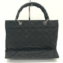 GUCCI グッチ ハンドバッグ 黒 バンブーライン 002 1010 3754【BJBA9009】_画像2