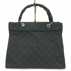 GUCCI グッチ ハンドバッグ 黒 バンブーライン 002 1010 3754【BJBA9009】