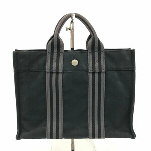 HERMES エルメス トートバッグ 黒 フールトゥ【BKAE3046】