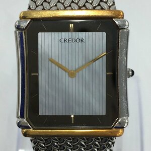 SEIKO セイコー CREDOR クレドール 9570-5150 SS/K18YG メンズ クォーツ シェル文字盤 腕時計【BKAE2057】