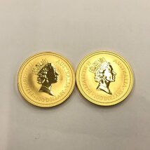 K24　金貨幣　オーストラリア　カンガルー金貨　100ドル　2点おまとめ　総重量62.4g【BKAH9017】_画像2