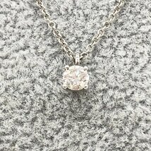 TIFFANY＆Co. ティファニー PT950 0.22CT 1P ダイヤ付き ネックレス 2.4g 箱・鑑定書付き【BKAF0011】_画像1