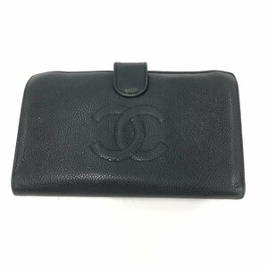 CHANEL　シャネル　キャビア　ココマーク　2つ折り財布【BKAI5041】