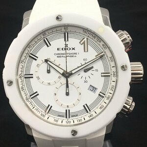 EDOX　エドックス　クロノオフショア　メンズ腕時計　50ATM/ 500M　稼働○【BKAJ2002】