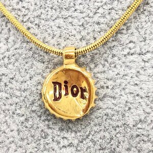 Christian Dior クリスチャン・ディオール GP 王冠 ロゴ ネックレス【BKAJ0034】