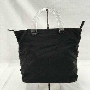 PRADA プラダ ハンドバッグ 黒 7 プラスチックハンドル【BKAK6017】