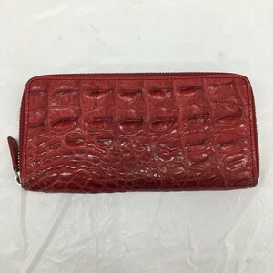 GENUINE ジュニュイン 長財布 クロコダイル 赤【BKAL9028】