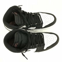 NIKE ナイキ AirJordan1 エアジョーダン1 レトロハイOG ホワイト/ブラッシュドブラック US9.0【BKAO2073】_画像6