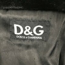 DOLCE＆GABBANA ドルチェ＆ガッバーナ ジャケット 毛皮 黒 Mサイズ 【BKAR3026】_画像4