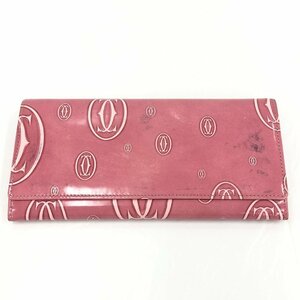 Cartier カルティエ 財布 ピンク レザー【BKAS6064】