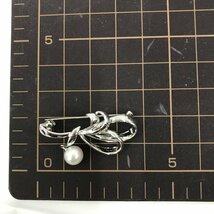 MIKIMOTO ミキモト　パールブローチ　シルバー　パール幅6.8mm　箱付き【BKAT9011】_画像7