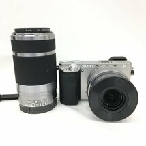 SONY　ソニー　α6000 (ILCE-6000) + E PZ 16-50/3.5-5.6 OSS (SELP1650) + E 55-210/4.5-6.3 OSS (SEL55210)　通電確認済み【BKAW7012】_画像1