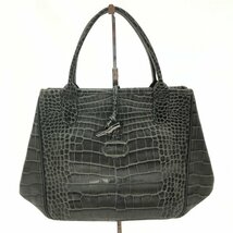 Longchamp ロンシャン ハンドバッグ 黒 袋付き【BKAY5004】_画像1