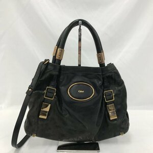 Chloe クロエ ヴィクトリア 2ハンドル カーフ レザー 本革 ショルダーバッグ ハンドバッグ トートバッグ【BKAZ5039】