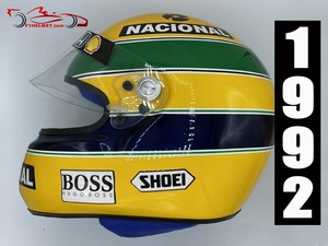  abroad postage included high quality i-ll ton * Senna F1 1992 racing helmet life-size size size all sorts replica free shipping 