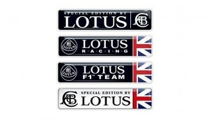 a 海外　限定 送料込み　 　 ロータス LOTUS Black UK ユニオンジャック 55mm 3D 4枚セット ステッカー