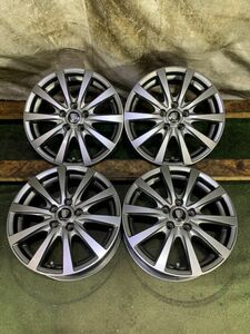 ★送料無料★MANARAY SPORT 15x6J 5H 100 +45 φ67 4本/中古社外アルミホイール 1709_66