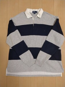 ポロ ラルフローレン ボーダー 長袖 ラガーシャツ POLO Ralph Lauren Men's RUGBY SHIRT ストリート ダンス ヒップホップ