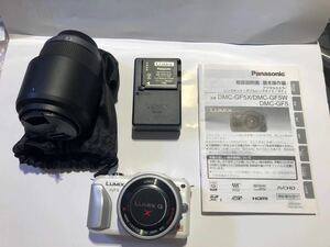 【中古美品】パナソニック　ルミックスDMC-GF5W＋望遠レンズH-FS045200　セット