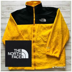 ノースフェイス　THE NORTH FACE M ナイロン×フリースジャケット　イエロー×ブラック