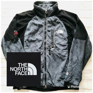 ノースフェイス　THE NORTH FACE M 裏メッシュ　ツートーン　フリースジャケット　チャコール×ブラック