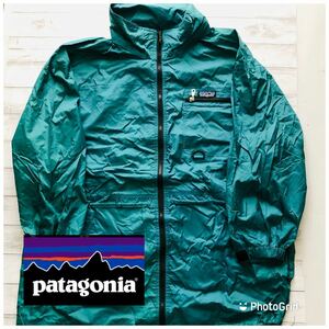 ビッグサイズ　パタゴニア　patagonia XL ナイロンジャケット　マウンテンパーカー　マンパー　グリーン