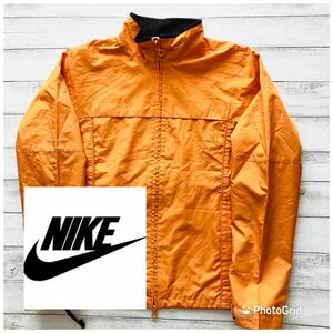 ナイキ　NIKE M 裏メッシュ　ナイロンジャケット　トラックジャケット　オレンジ