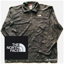 ビッグサイズ　ノースフェイス　THE NORTH FACE XXL プルオーバー　ハーフジップ　フリースジャケット　ブラック_画像1