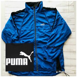 ビッグサイズ　プーマ　PUMA XL 裏メッシュ　ツートーンジャケット　トラックジャケット　ブルー×ブラック