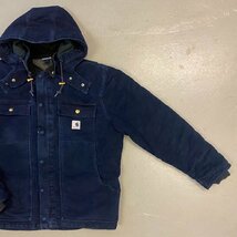 ☆CARHARTT×ADAM KIMMEL カーハート×アダムキメル☆インディゴ モールスキン フード付き ワーク ジャケット_画像2