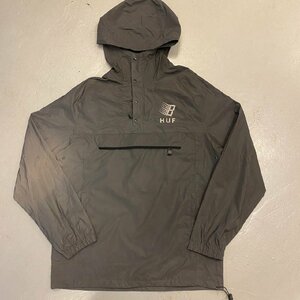 ☆HUF ハフ☆ロゴプリント ナイロン アノラックパーカー