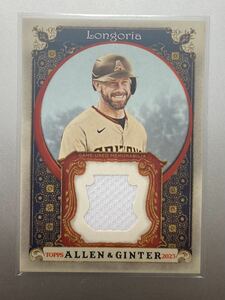 Evan Longoria 2023 Topps Allen&Ginter ジャージカード アリゾナ・ダイヤモンドバックス メモラ Jersey Relic 