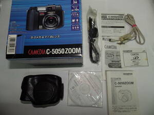 [# Olympus CAMEDIA C-5050 Zoom# original box * cable * manual * leather camera case etc. # accessory only #]