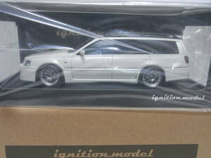  ignition model 1/18 Nissan STAGEA 260RS WGNC34 Pearl White Nissan Stagea pearl white BBS RG-R wheel IG2885