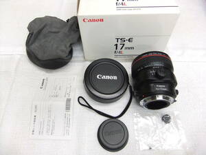 Canon キヤノン ティルトシフトレンズ TS-E 17mm F4 L 元箱付 カビ,クモリなし