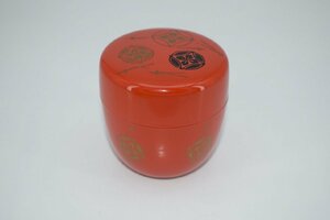 茶道具 朱塗 中棗 七宝松葉絵 （2） 樹脂製 茶道 17-8104