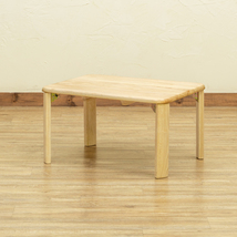 折りたたみテーブル 60cm×45cm 木製 ちゃぶ台 小さい 角丸 折れ脚 座卓 長方形 WZ-600 ナチュラル(NA)_画像3