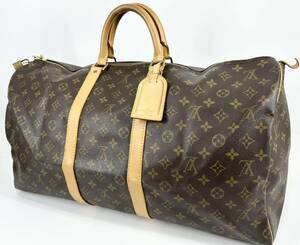 【美品】 Louis Vuitton ルイヴィトン モノグラム キーポル55 ボストンバッグ トラベル バッグ