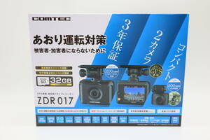 未使用 送料無料 コムテック 車用 前後2カメラ ドライブレコーダー ZDR017 前後200万画素 リアカメラ　管理16505